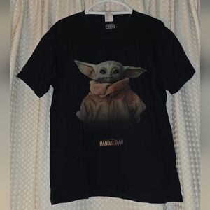 Star Wars The Mandalorian Grogu T-shirt ~ Black ~ Adult Large
